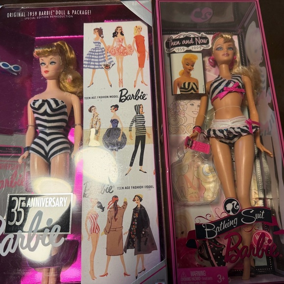 Barbie 35th Anniversary Dolls - Black and White with Pink Accents